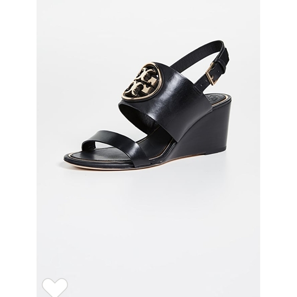 New Black Tory Burch Metal Miller 65mm Wedge Sandal size 8.5 - Picture 11 of 11